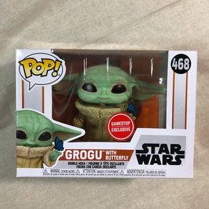 Funko POP! Grogu With ButterFly Star Wars Special Edition Game Stop Exclusive